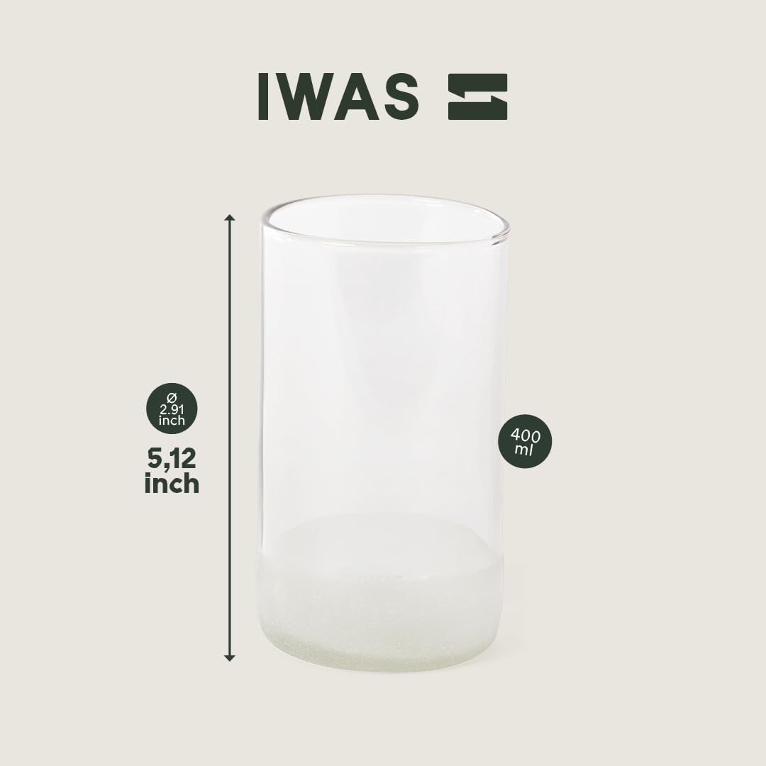 Tall Clear (Set of 6) Drinking Glasses | 350 ML | 12 OZ