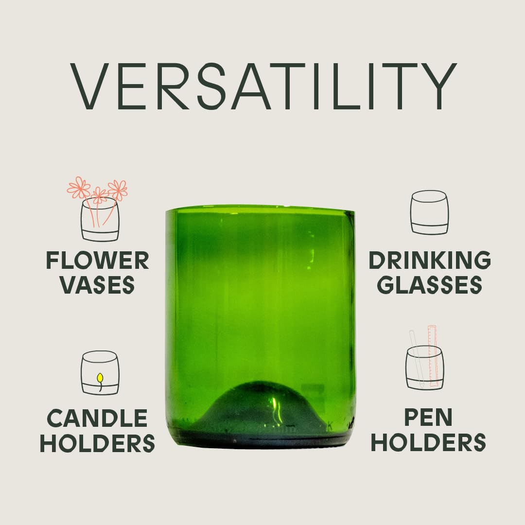 Groene (set van 6) drinkglazen | 250 ml | 8,45 ons