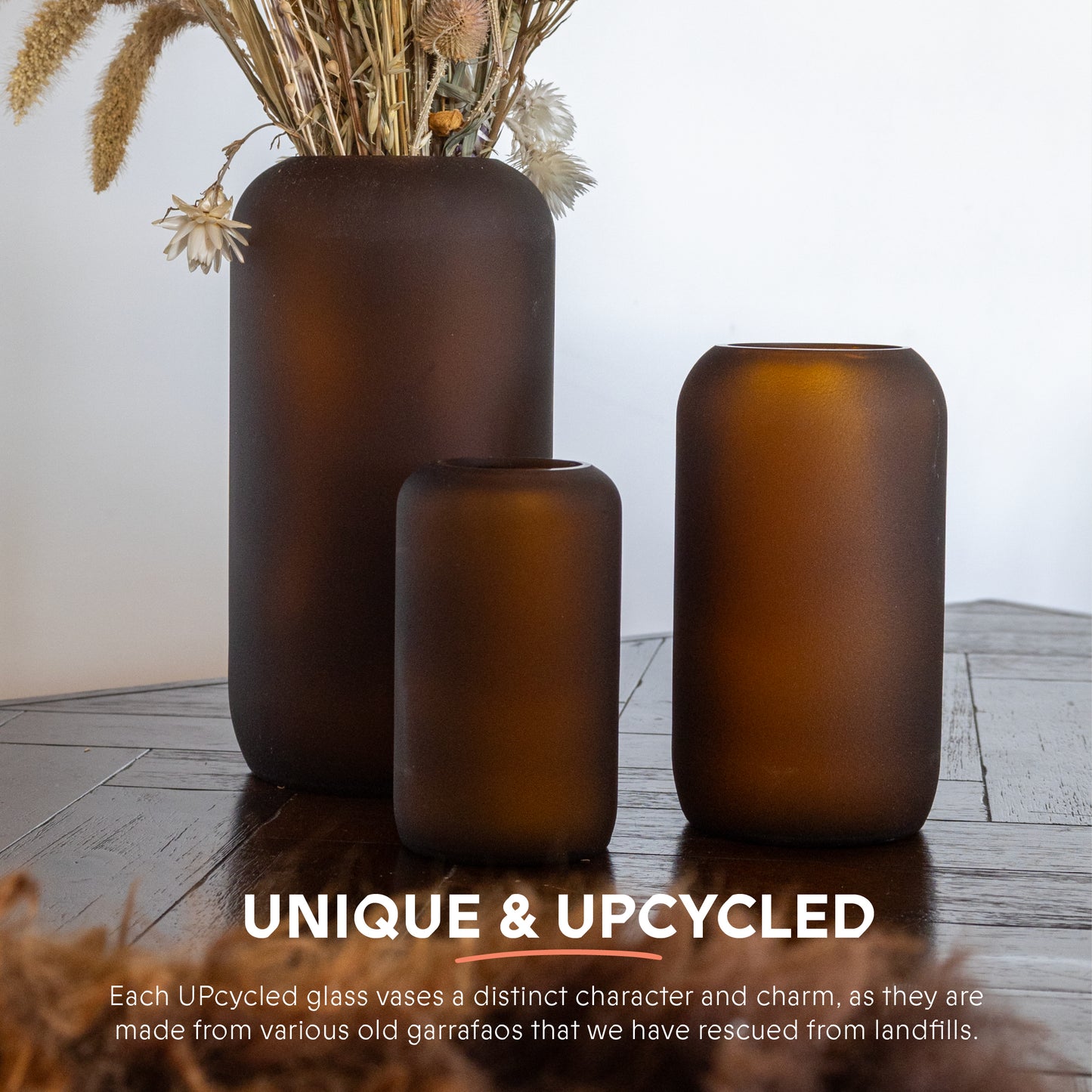 UPcycled Vaas Bloom Frosted "Medium" - Duurzame woondecoratie