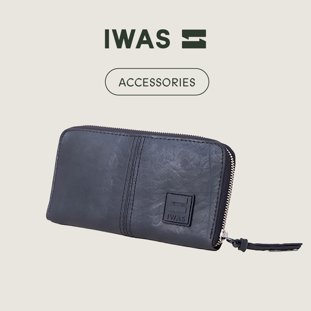 Grand portefeuille UPcycled « Rubber » - Fait main - Accessoire durable et respectueux de l’environnement