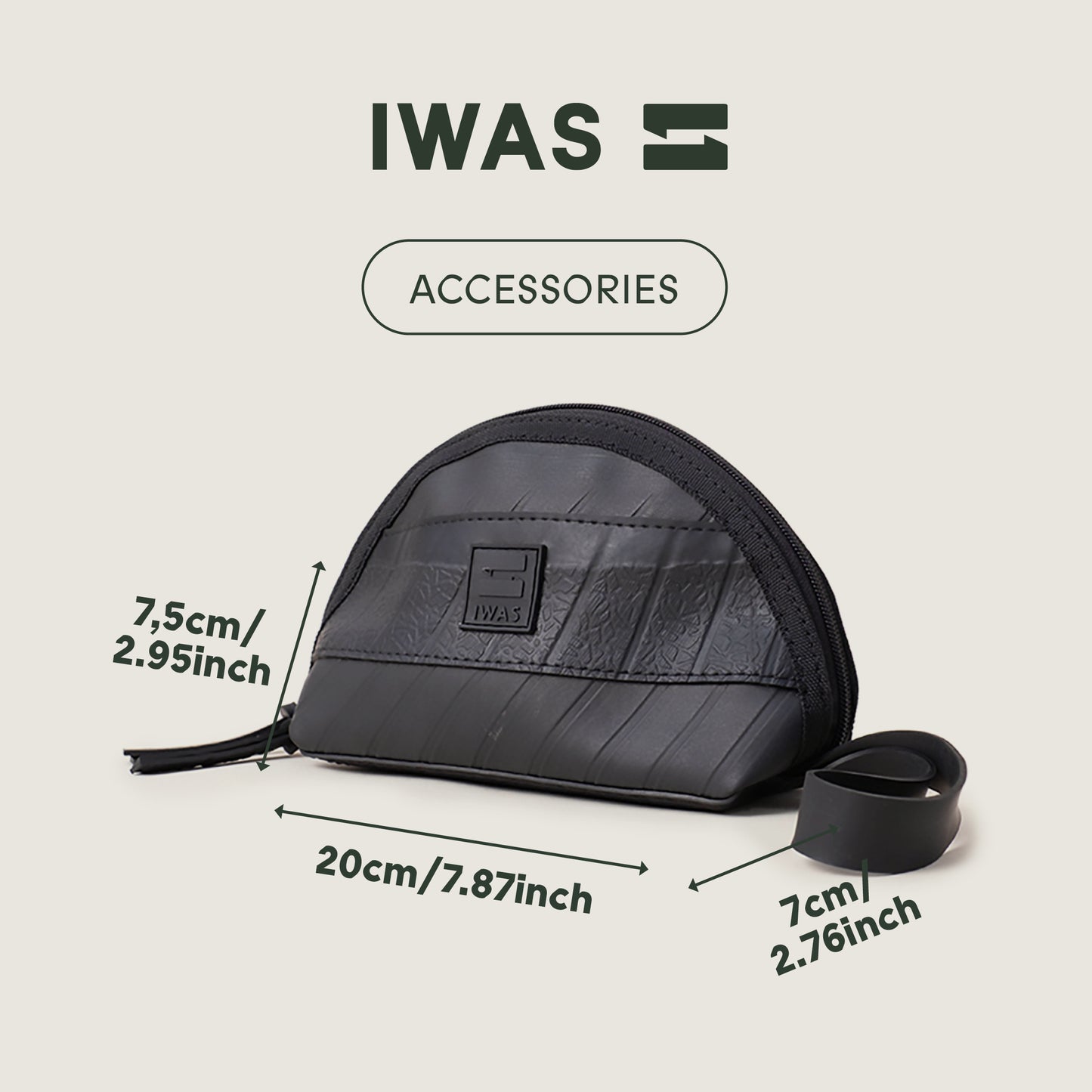 UPcycled "Rubber" Mulfticunctional Pouch - Handmade - Sustainable & Eco-Friendly Accessory