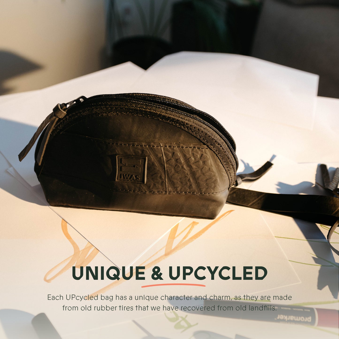 UPcycled "Rubber" Mulfticunctional Pouch - Handmade - Sustainable & Eco-Friendly Accessory