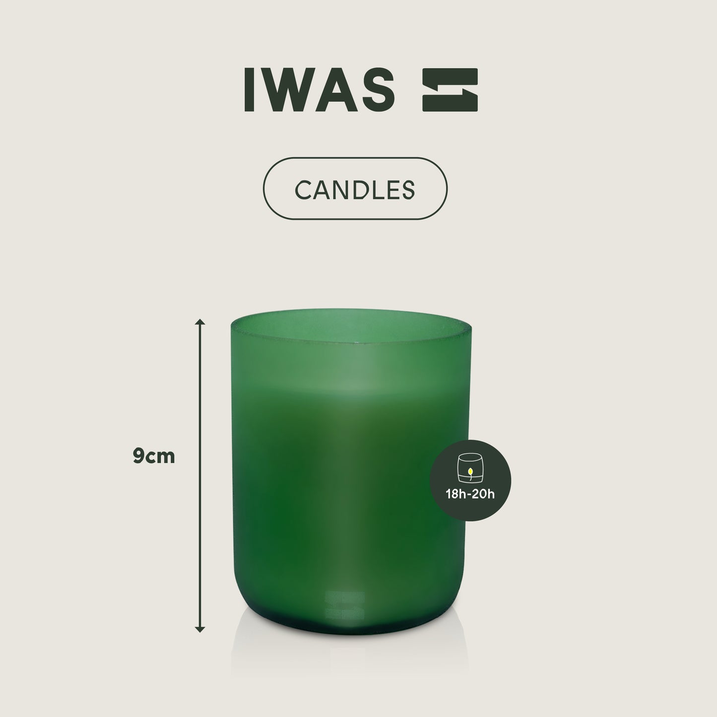 Organic Scented Candle "Provence Fields" - 100% UPcycled Glass Container - 18/20 Hours Burning Time
