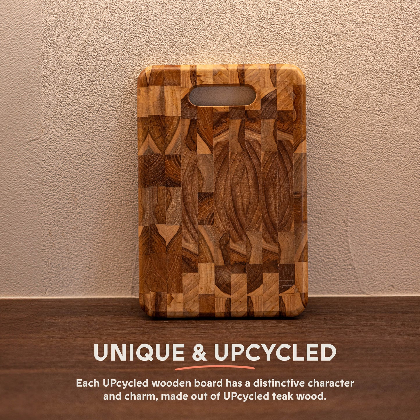 UPcycled "Small" Wooden Board - Sustainable and Eco-Friendly Kitchenware