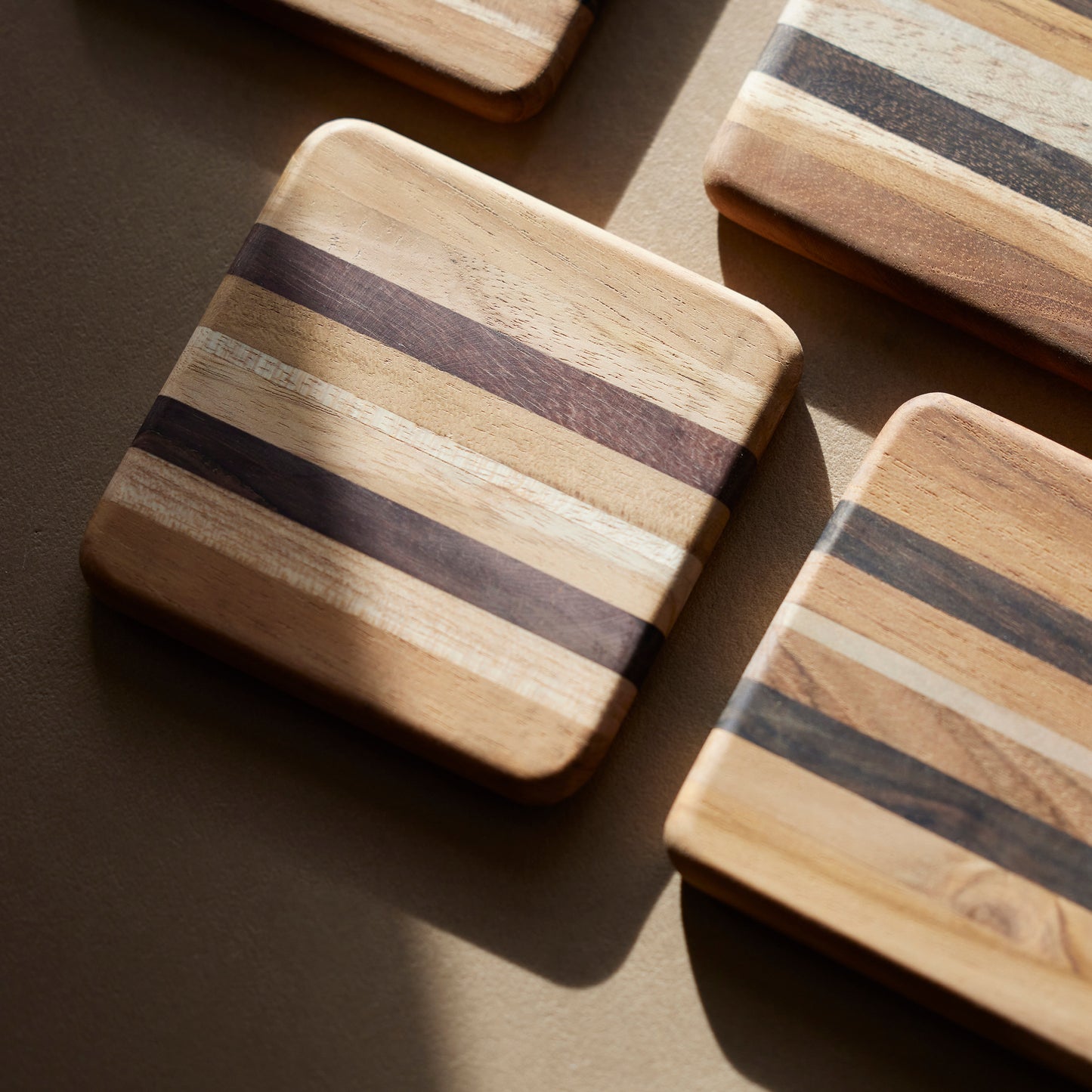 UPcycled Wooden Coasters - Set of 2 - Sustainable and Eco-Friendly Kitchenware