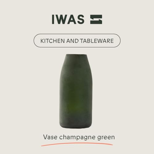 IWAS Upcycled Green Glass Vase Made from Champagne Bottles | Pre-Order
