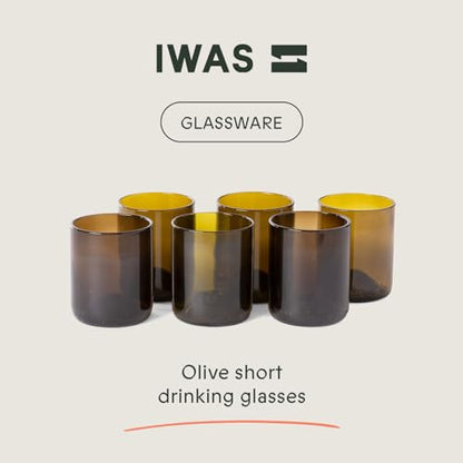 Verres à boire Olive (lot de 6) | 250 ML | 8,45 onces