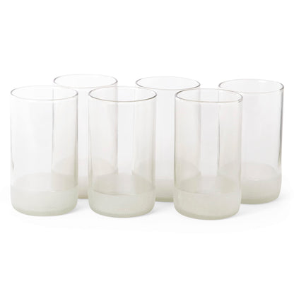 Tall Clear (Set of 6) Drinking Glasses | 350 ML | 12 OZ