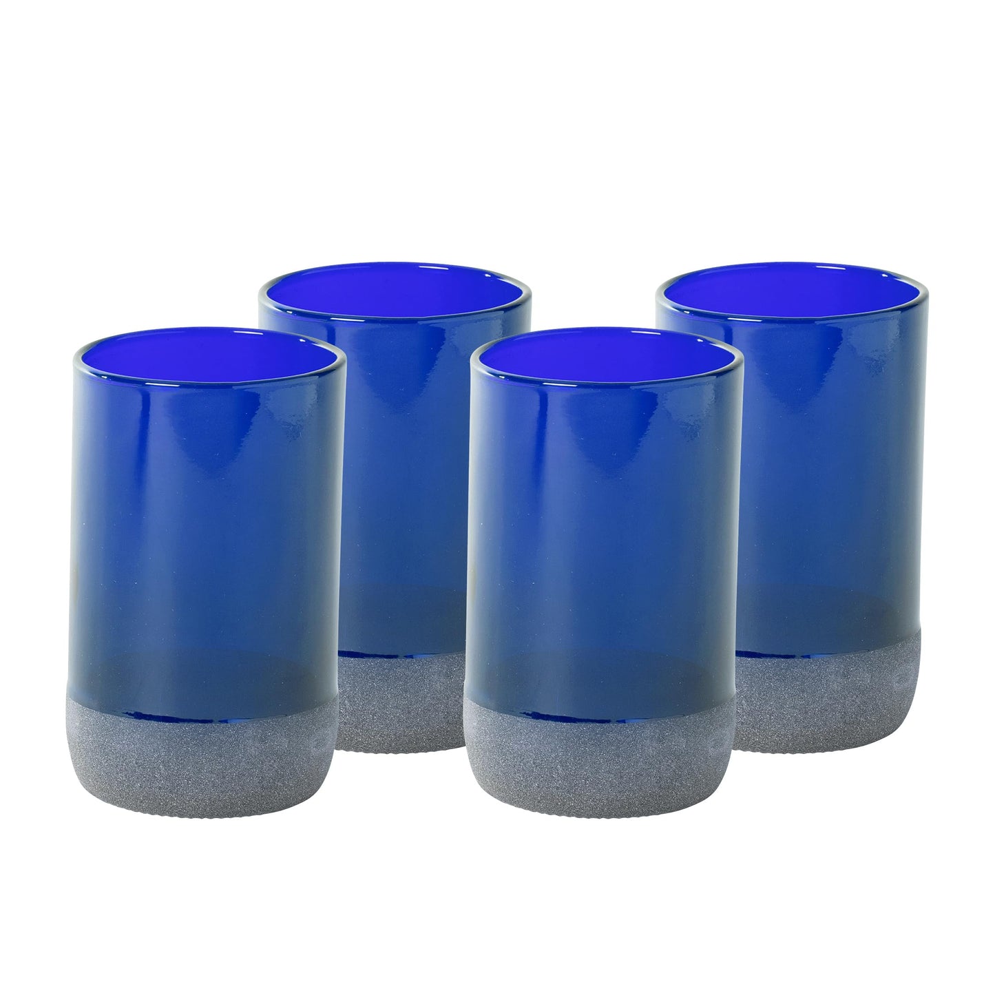 Tall Blue (Set of 4) Drinking Glasses | 350 ML | 12 OZ