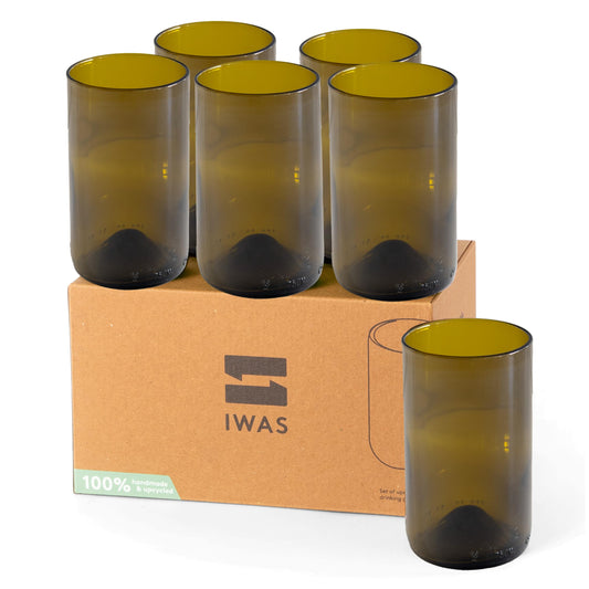 Olive (Set of 6) Drinking Glasses | 400 ML | 13.53 OZ