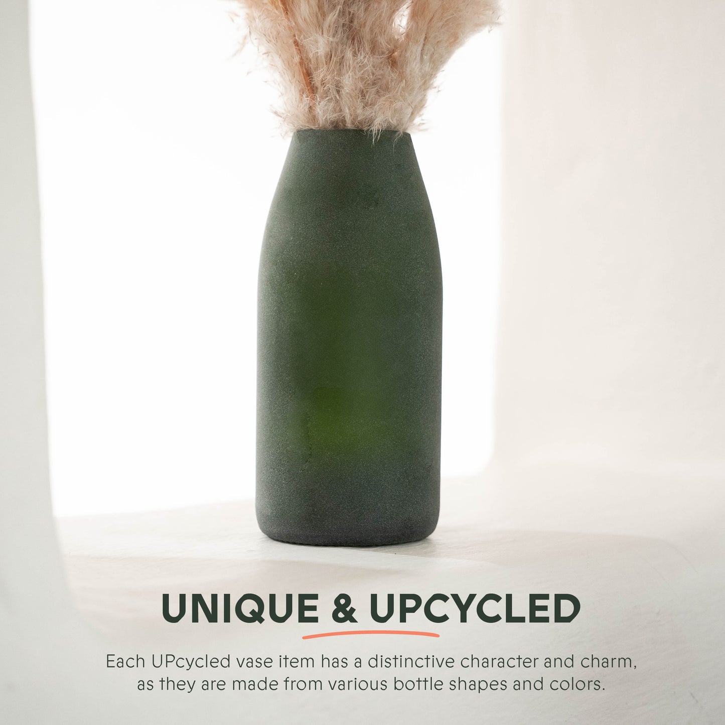 UPcycled Vase Champagne "Green" - Sustainable Home Decor