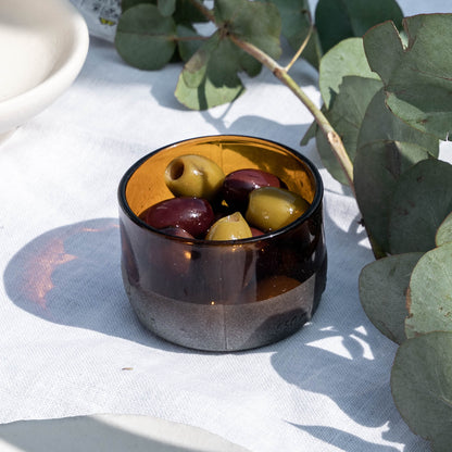 UPcycled "Auburn" Frosted Multifunctional Bowls - Set of 3 - Sustainable Glass Bowls