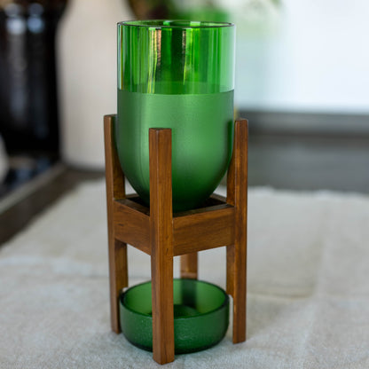 UPcycled Planter Pilo "High" Green - Sustainable Glass