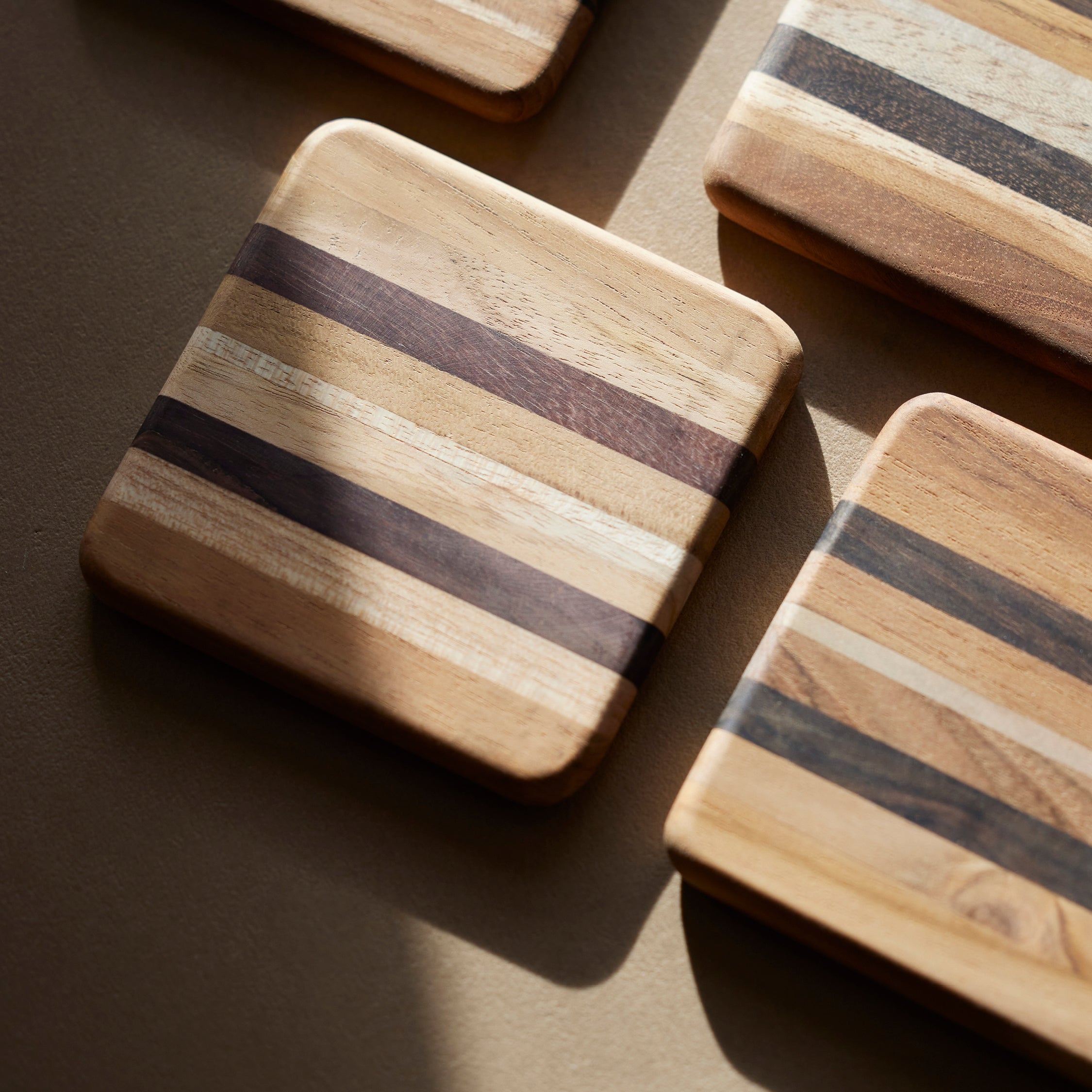 UPcycled Wooden Coasters - Set of 2 - Sustainable and Eco-Friendly Kitchenware