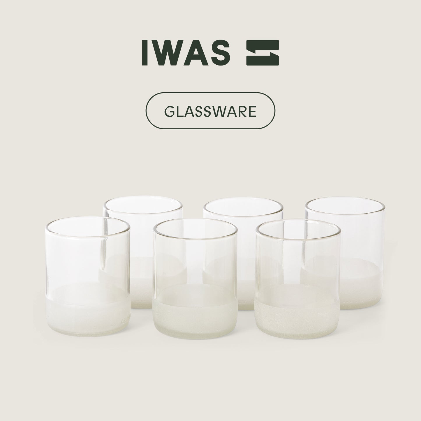 Verres à boire givrés courts upcyclés « Clear » - Ensemble de 6 - 250 ML - Verres à eau durables