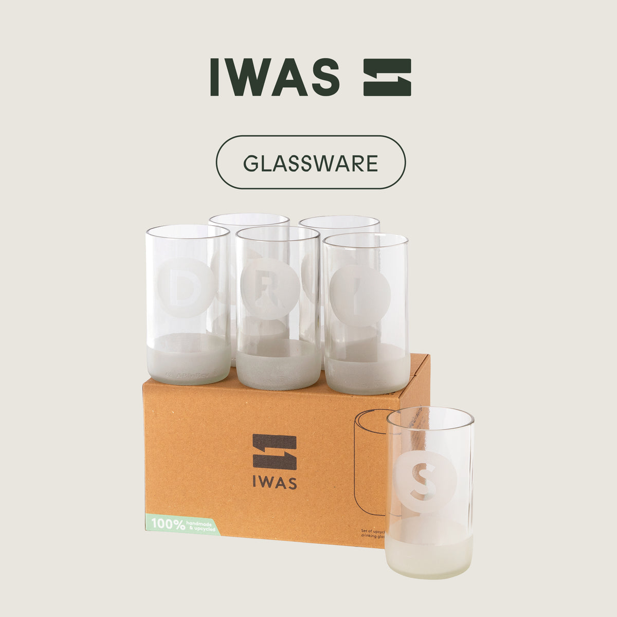 Tall Drinks Frosted Drinking Glasses — Set of 6